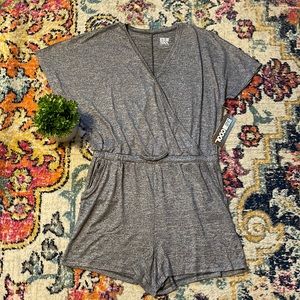 32 Degrees Inky Indigo Gray Marled Romper